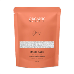 Органик Гуру (ORGANIC GURU) соль д/ванн с эфир маслом апельсина тонизирующая Energy Bath Salt 750г