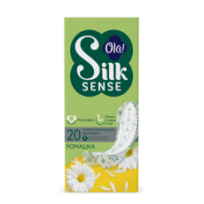Ола(Ola) Silk Sense LIGHT прокладки ежедневные тонкие стринг-мультиформ аромат Ромашка №20