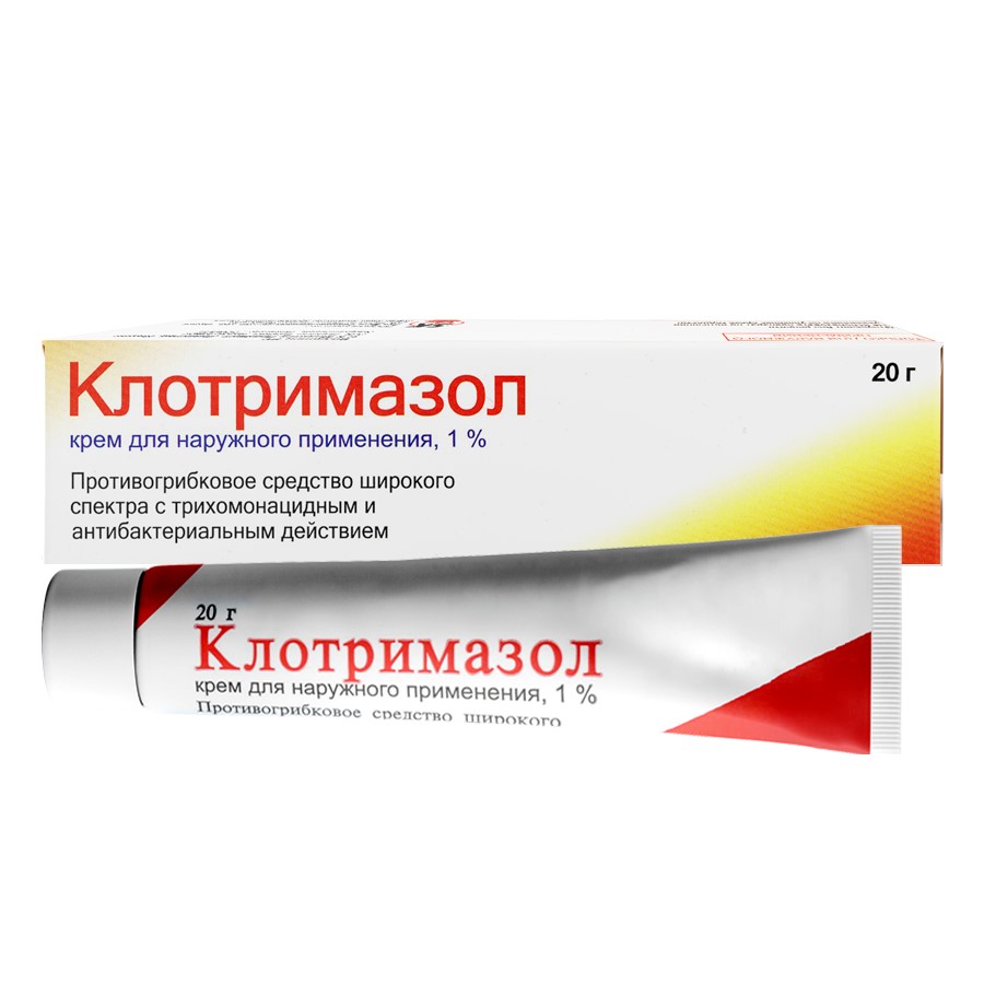 Клотримазол крем д/наруж примен 1% 20г №1