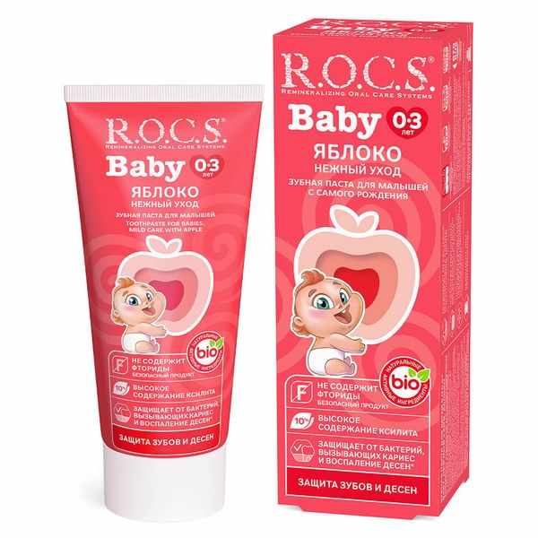Рокс з/паста Беби д/малышей Нежный уход Яблоко 0-3лет 45г