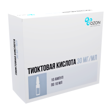 Тиоктовая Кислота конц д/р-ра д/инф 30мг/мл 10мл №10