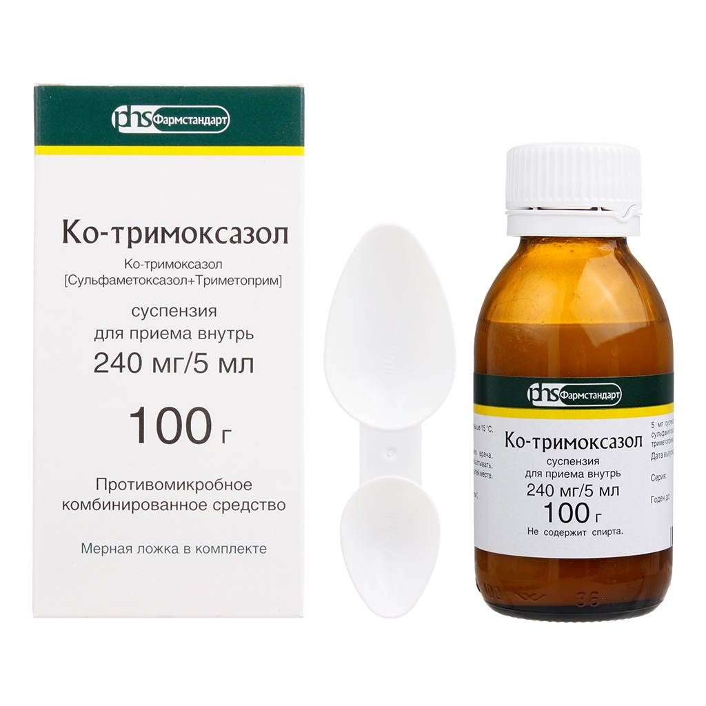 Ко-Тримоксазол сусп д/внутр примен 240мг/5мл 100мл