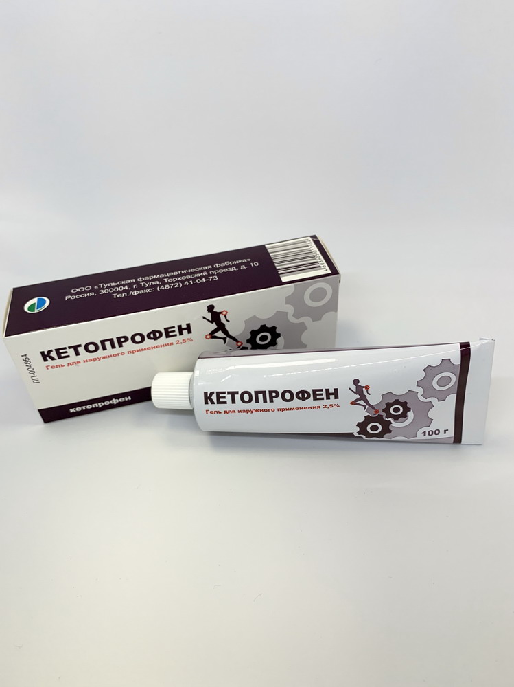 Кетопрофен гель д/наружн примен 2,5% 100г