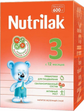 Нутрилак(Nutrilak) 3 смесь сухая молочная адапт 12+ 600г