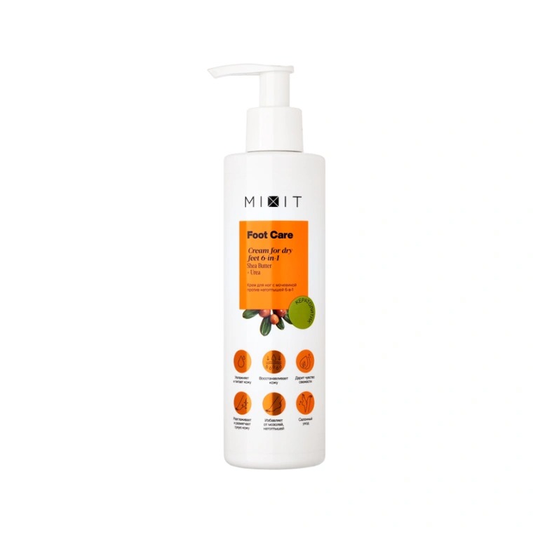Миксит Foot Care Крем для ног с мочевиной против натоптышей 6-в-1 250мл