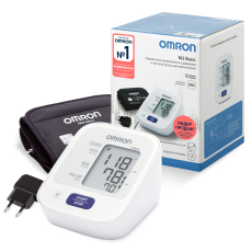 ОМРОН тонометр автомат M1 Базик HEM 7121-ARU с адаптером+средняя манжета 22-32см