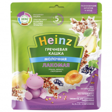 Хайнц(Heinz) каша молоч Лакомая гречневая груша/абрик/смородина с 5мес 170г пауч
