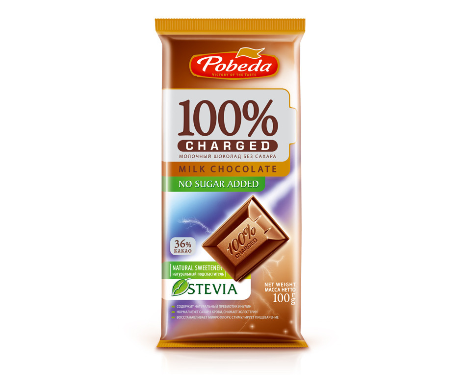 Шоколад молочный б/сахара 36% какао Чаржед 100г