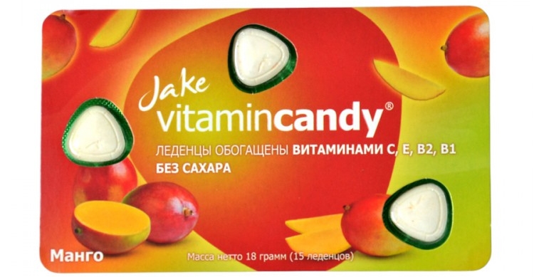 Джейк леденцы мультивитамин 18г манго