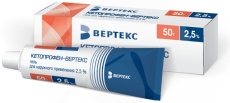 Кетопрофен-Вертекс гель д/наружн примен 2,5% 50г