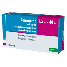 Телинстар таб с модиф высвоб 40мг+1,5мг №30