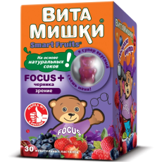 Кидс Формула ВитаМишки Фокус+ паст жеват №30