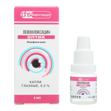 Левофлоксацин-Оптик капли глазн 0,5% фл 5мл №1